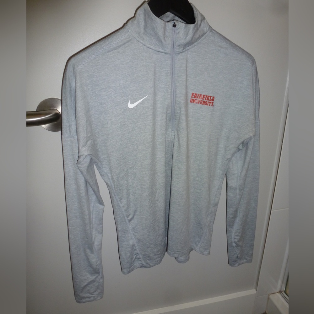 Nike Gray Fairfield University Quarter-Zip Pullover